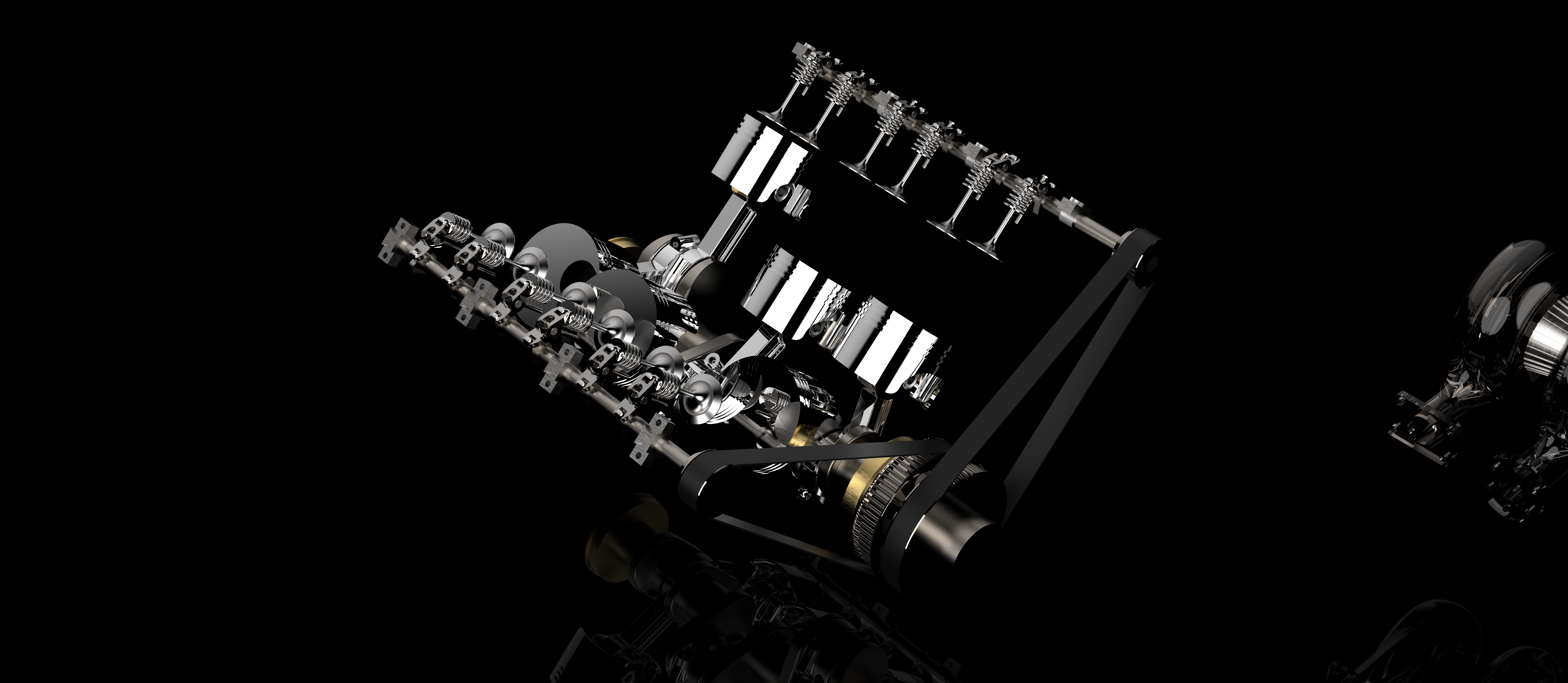 V6 Model双涡轮增压6缸发动机